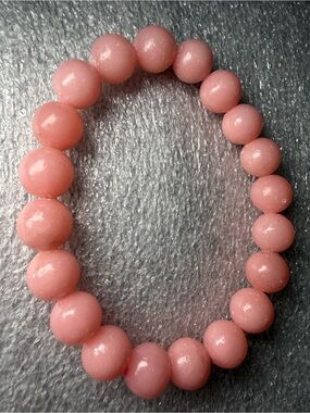 Beautiful 10MM Pink Opal Natural Crystal Bracelet